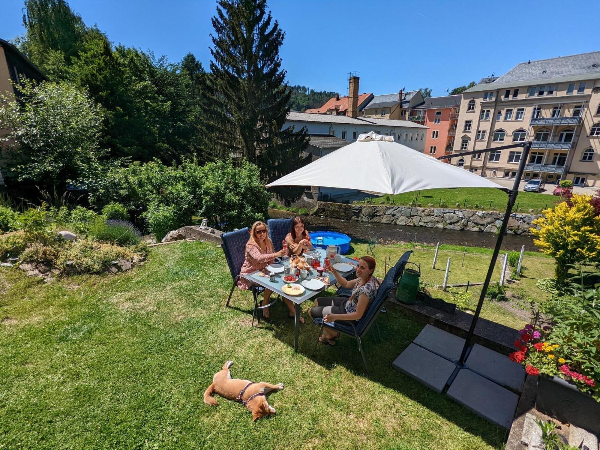 F1 - Urlaubsmagie - Helle Wohnung Mit Sauna & Pool & Whirlpool Sebnitz Luaran gambar