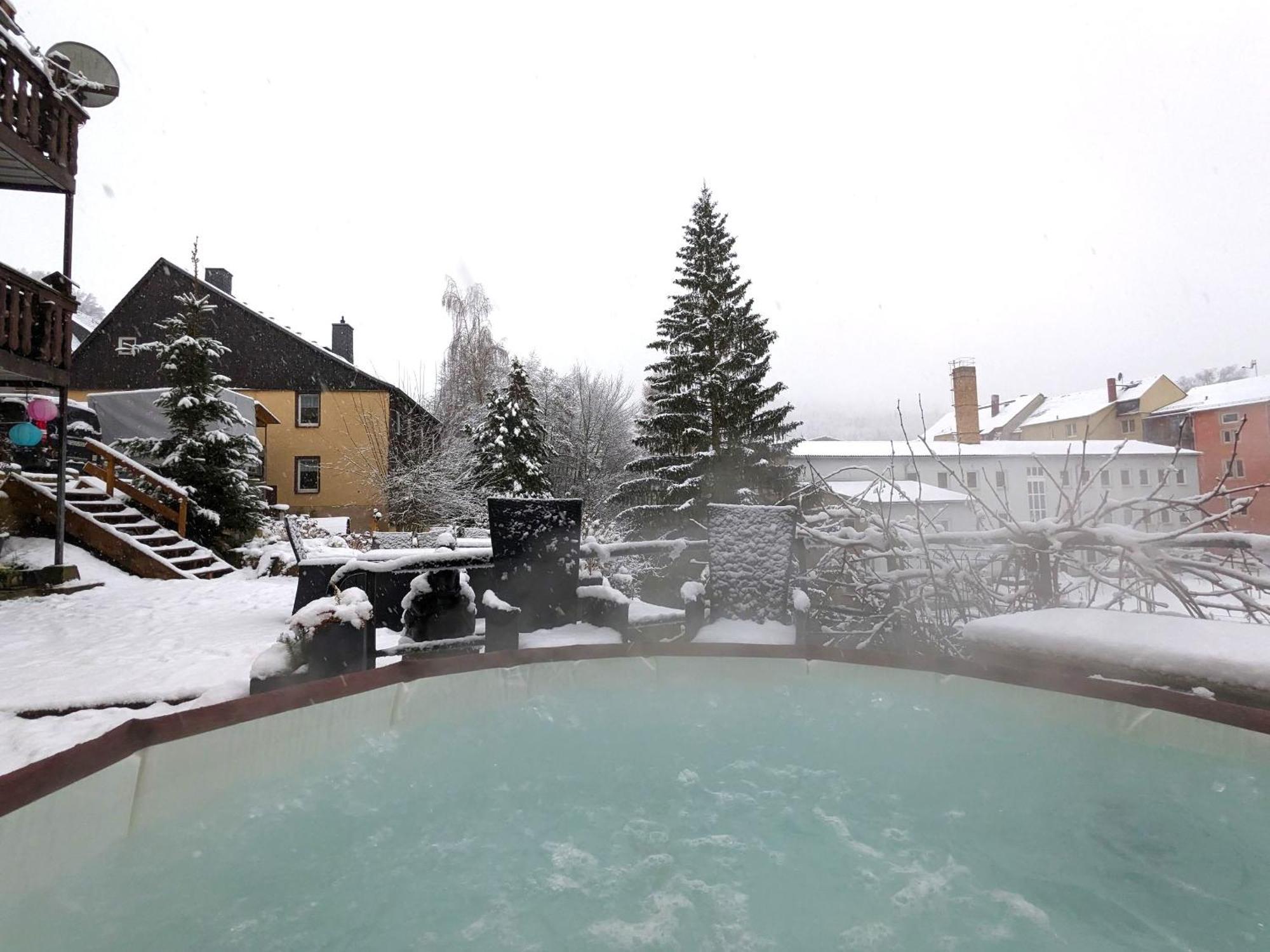 F1 - Urlaubsmagie - Helle Wohnung Mit Sauna & Pool & Whirlpool Sebnitz Luaran gambar