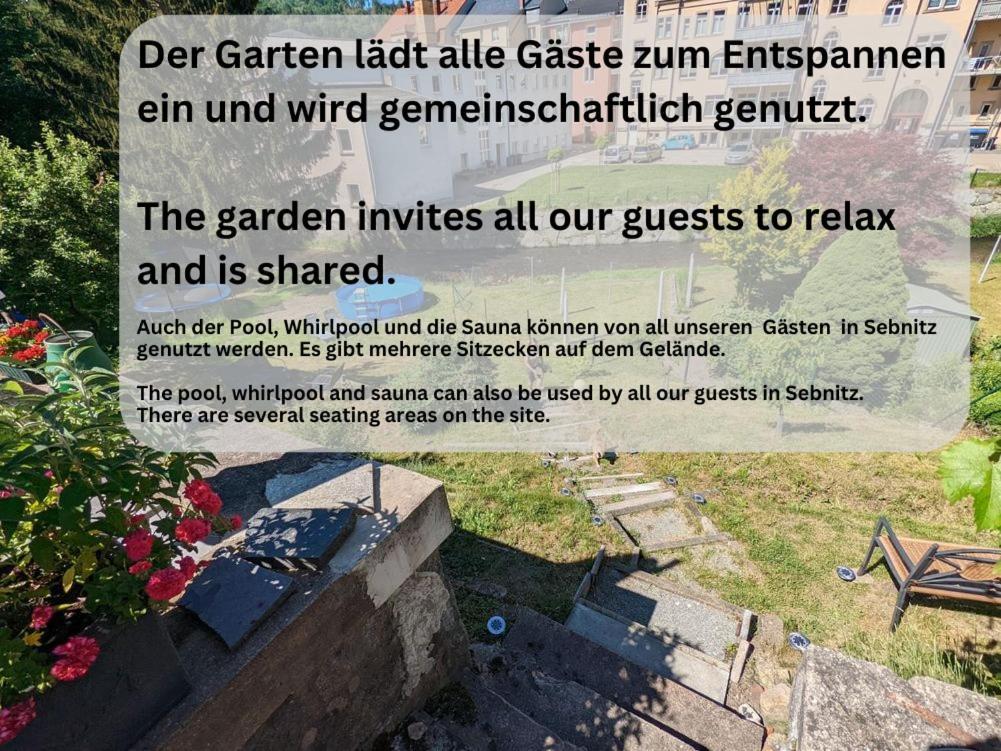 F1 - Urlaubsmagie - Helle Wohnung Mit Sauna & Pool & Whirlpool Sebnitz Luaran gambar